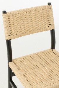 J-Line Chair Lap Beechwood/Rope Black