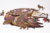 Eco Wood Art Wooden Jigsaw Puzzle, Lion, 1126, 31x28x0.5cm Wooden Box