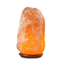 Himalaya Salt Dreams Zoutlamp met Houtenvoet, 42440, ca25-30 kg, Oranje
