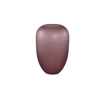 Nadah Pink Round Ribbed Glass Vase High S