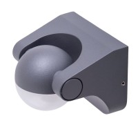 LED wall lamp "pallas", made of metal and plastic in anthracite, with integrated LED