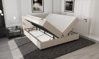 Mörgenn Opberg Boxspring Bouclé Beige 140x200