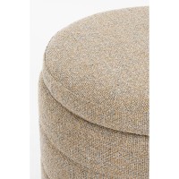 Poef met Opbergruimte - H41 x  Ø42 cm - Beige