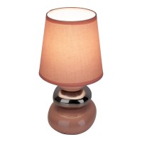 Keramik Tischleuchte "STONEY" rosa - Klassik - Tischleuchte - - rosé/lachs - E14 - keine Angabe