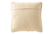 J-Line cushion Bali - cotton - white/Ochre