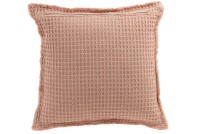 J-Line cushion Waffle pattern - cotton - light pink