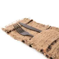 The Oh My Gee Bestekhouder - Beige Zwart - Set van 4
