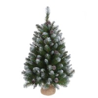 Empress Kunstkerstboom in Jute - H90 x Ø71 cm - Frosted Green