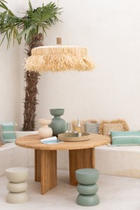 J-Line side table Lise - iron - green
