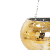 Hanging Plant Pot - Disco - Glass - Gold - 25x25x25cm