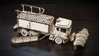 Eco Wood Art 3D Mechanical Wooden Puzzle Snow Truck, 402, 40x14.1x14.8cm