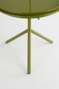 Aston Side Table with Removable Tray - H40 x Ø31 cm - Metal - Dark Green