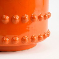 Boaz Flowerpot - H19 x Ø22 cm - Ceramic - Orange