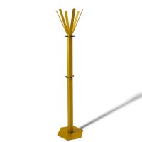 Gorillz Molto - Industrial - Standing Coat Rack - 14 Coat Hooks - Yellow