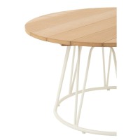 J-Line Tafel Zoa Metaal/Polyethyleen Wit