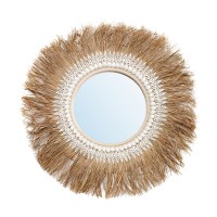 The Raffia Ginger Mirror - Natural