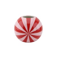 Vaas - Bloemvaas Swirl - Rood/roze - 15x15x13,5 cm