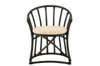 J-Line chair + cushion - jute/textile - black/white