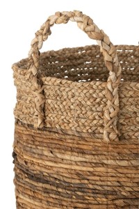 J-Line Set Of Three Baskets Lucie Raffia Natural