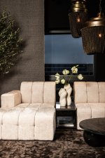 Laco Brown Sidetable Marble Top Taupe Metal Frame