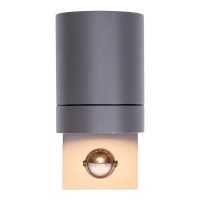 Outside wall lamp "Romb" with motion detector, anthracite -colored aluminum, timer, changeable lamp, 7 x 12.5 x 16.4 cm