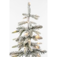 Lodge Kunstkerstboom met Verlichting en Timer- en Dimfunctie - H155 x  Ø48 cm - Groen