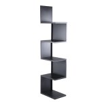 Duane Black Steel Wall Rack Squared Corners