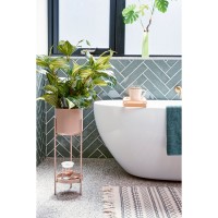 Colyn Bloempot op Standaard - H60 x Ø19 cm - IJzer - Lichtroze