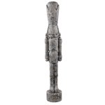 Bastian Grey Cement Nutcracker Statue L