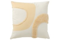 J-Line cushion Circle - textile - white/beige