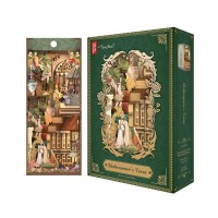 DIY Book Nook Bookend Shakespear's Fresh Including Dust cover, Tone-Cheer, TQ129, 18 x 9.8 x 24.5 cm4