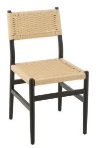 J-Line Chair Lap Beechwood/Rope Black