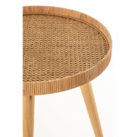 J-Line bijzettafel Rond Tripod - hout - naturel