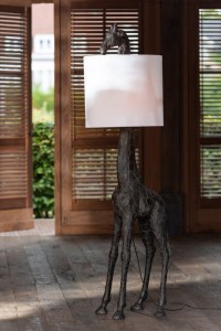 J-Line lamp Giraffe - polyresin - dark brown