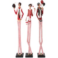 J-Line Set Van 3 Clown Reus Polyresin Meerkleurig Large