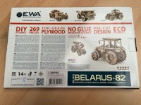 Eco Wood Art 3D Mechanical Puzzle, Belarus-82 Tractor, 1157, 21.8x11.8x15.5cm