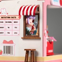 Robotime, DIY Huisje Strawberry Milk House, DS034, 15,5x11,6x18,3cm