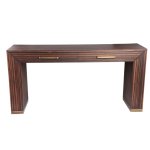 Tiess Brown Wooden Veneer Cabinet 2 Drawers