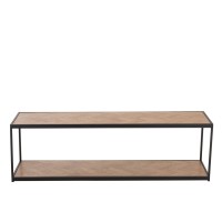 J-Line salontafel Zigzag Rechthoek - hout/metaal - naturel/zwart