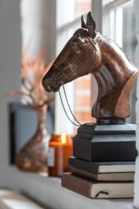 J-Line decoration Horse head - polyresin - brown