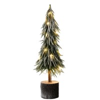 J-Line Kerstboom A+Led Kunststof Sneeuw Groen Large
