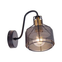 1er Wandleuchte Spot "FORO" aus Metall in Schwarz, mit E27-Fassung, ca. 22 x 13,5 x 23 cm. Stilvolle Beleuchtung für Wohnzimmer, Esszimmer oder Küche.