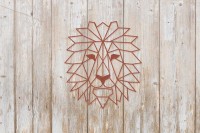 Wall decoration Lion/Lion Rust Metal, 141610, 33.8x44.2cm