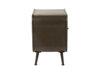 J-Line side table 1 drawer - metal/wood - black/natural