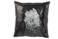 J-Line Cushion Reversible Sequin Black/Silver