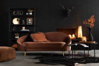 J -Line Sofa Elisabeth - Textile/Metal - Brown