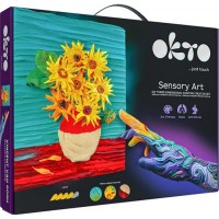 Okto clay DIY 3D Artwork with foam clay, Sunflower, 10008, 30x40cm