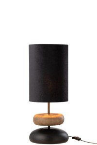 J-Line Lampe Jade Iron/Pine Black/Natural