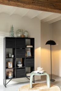 J-Line Floor Lamp Metal/Marble Black