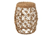 J-Line Side Table Ton Metal/Banana Leaf Natural